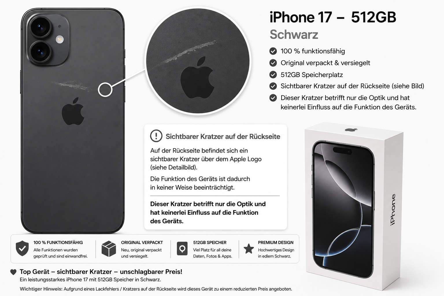 iPhone 17 – 512 GB – Grau