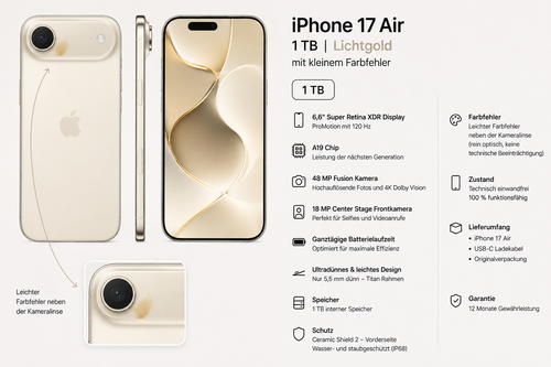 iPhone 17 Air – 1 TB – Lichtgold
