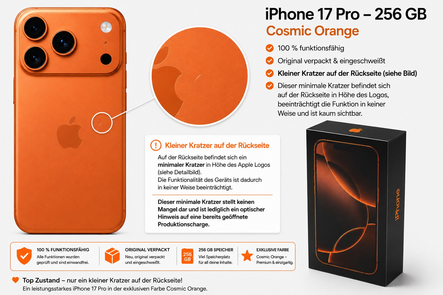 Iphone 17 Pro 256GB Cosmic Orange