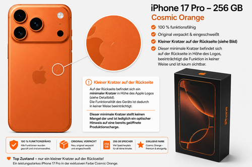 iPhone 17 Pro 256GB Cosmic Orange - Neu